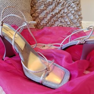 Nine West Silver Strap Heels Party Holiday season coming Up!